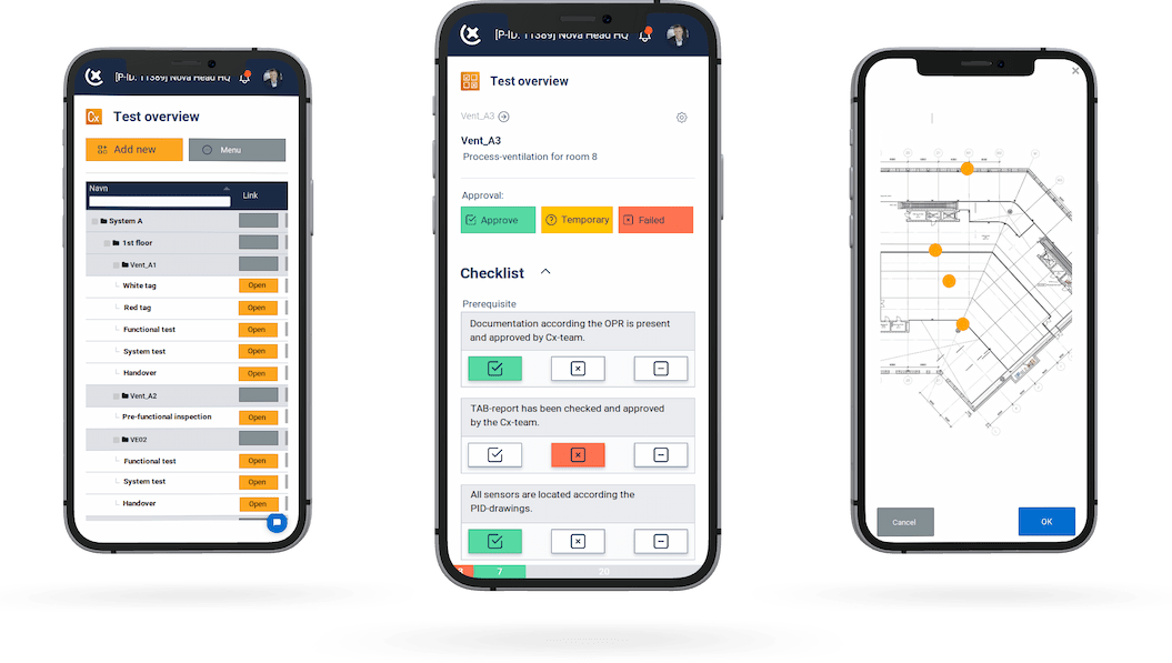 CxPlanner on mobile devices